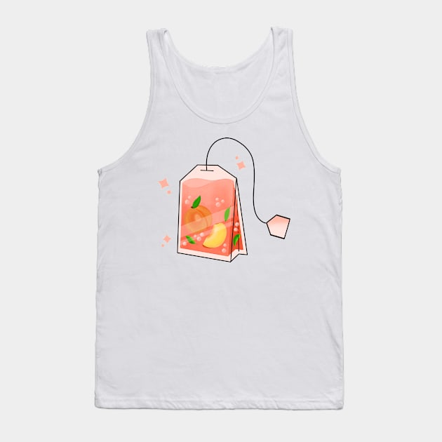 Peach Tea Bag Tank Top by Kimprut